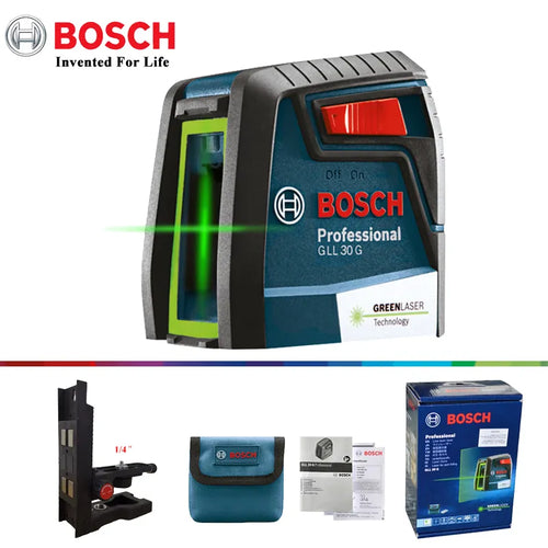 BOSCH Nivel Láser GLL30G Vertical Horizontal Luz Verde Alto 