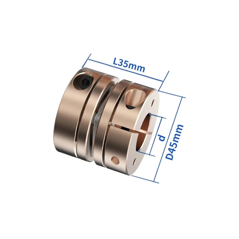 Acoplador de acoplamiento de diafragma único D45L35 flexible a servo 