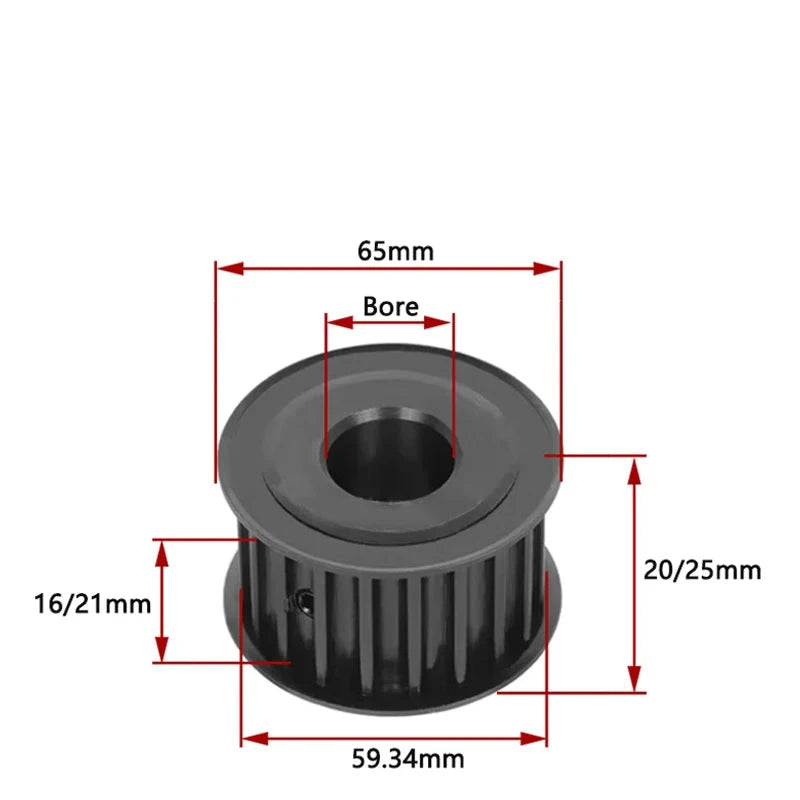 HTD5M 38 Teeth 45# Steel Timing Pulley – HTD 5M 38T Synchronous Wheel