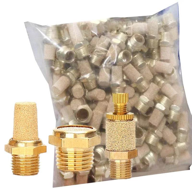 Brass Pneumatic Exhaust Muffler Silencer M5 – G1 (1/8"–1") | BSL Noise Reduction Filter (10–200 PCS)