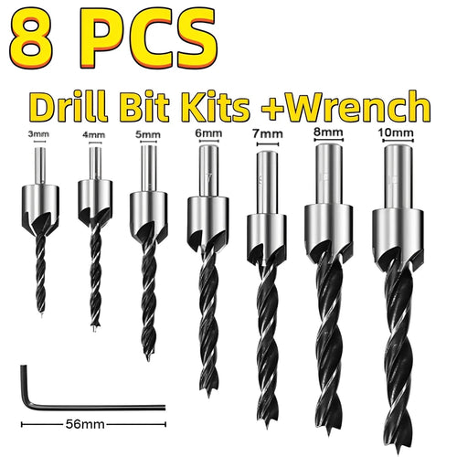 Countersink Drill Bit Set – Reamer, Woodworking Chamfer, and Counterbore Pilot