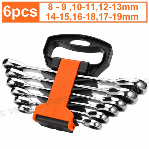 Double Box End Ratcheting Wrench set,Heavy Duty Cr-V Box Ratchet