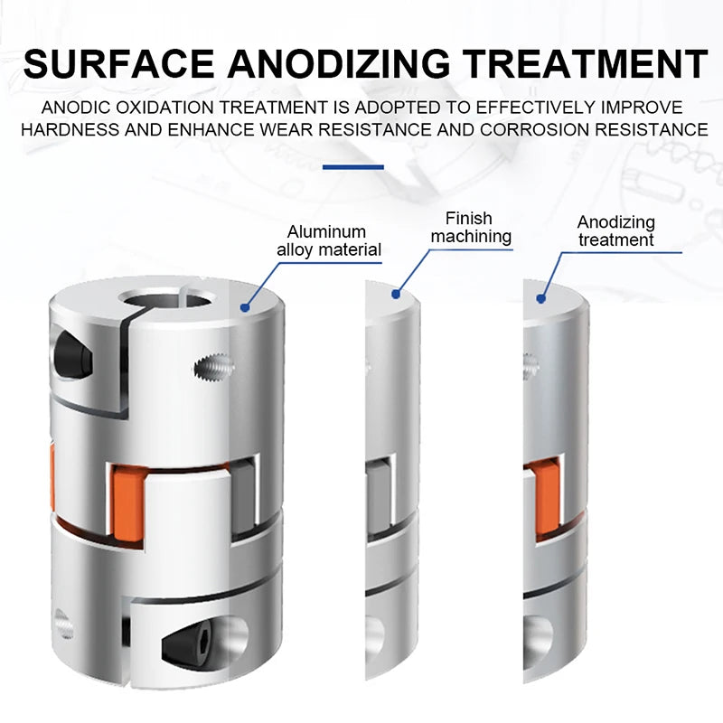 Flexible Plum-Klemmkupplung – CNC-Backenwelle, 1 Stück, Serie CF-03/BW (Größe: D40L66) 