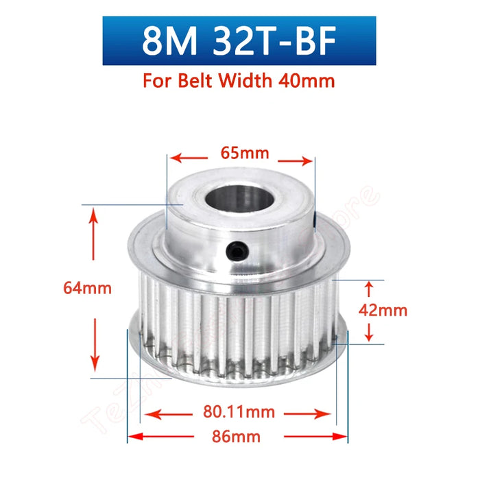 HTD 8M Timing Pulley with Step