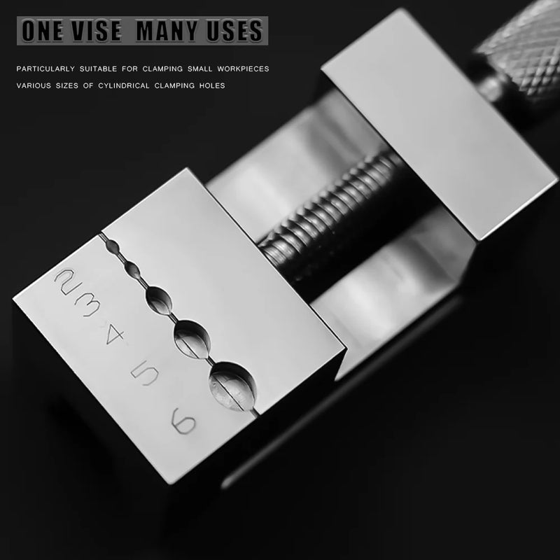Mini Multi-Hole Bench Vise Stainless Steel – Precision Watch Repair Jewelry Electronics Clamp