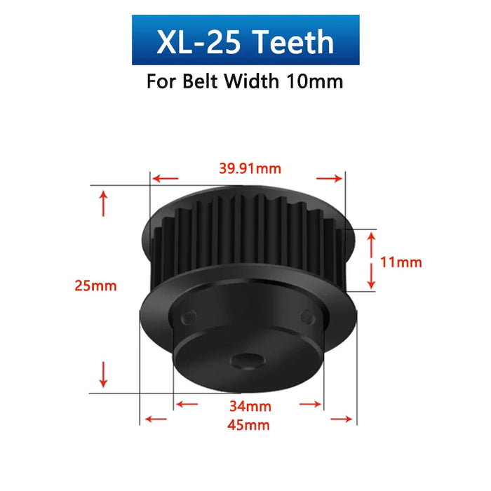 XL Timing Pulley – BF Type, Trapezoidal Tooth, 24-26 Teeth