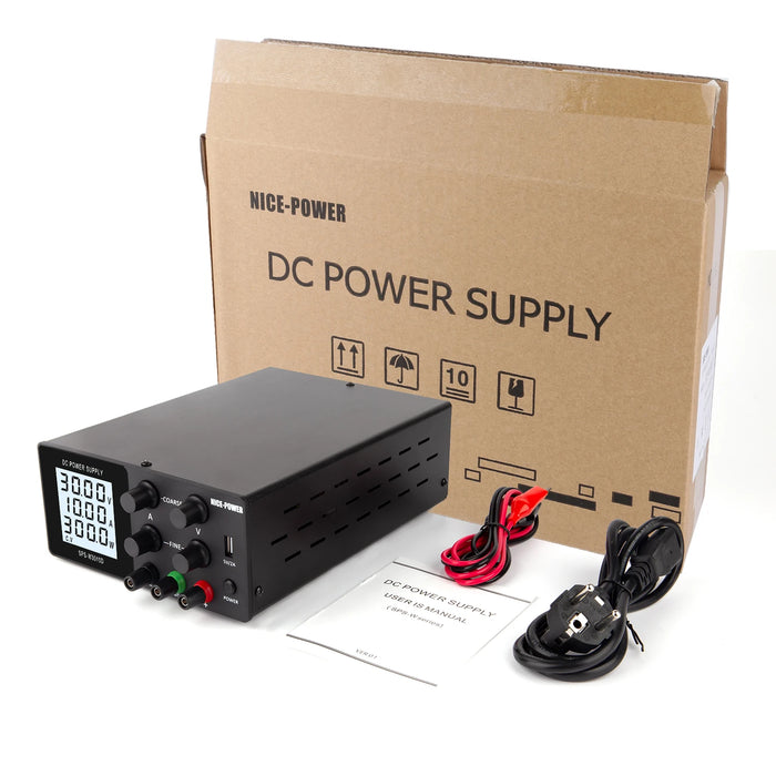 NICE-POWER Digital USB DC Lab Power Supply, Regulated with LCD