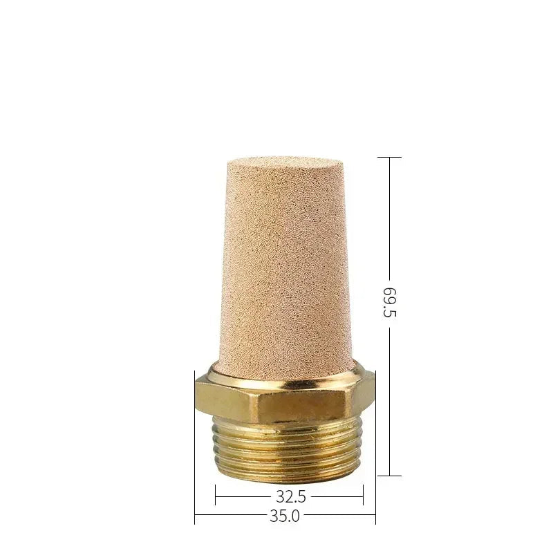 Brass Pneumatic Exhaust Muffler Silencer M5 – G1 (1/8"–1") | BSL Noise Reduction Filter (10–200 PCS)