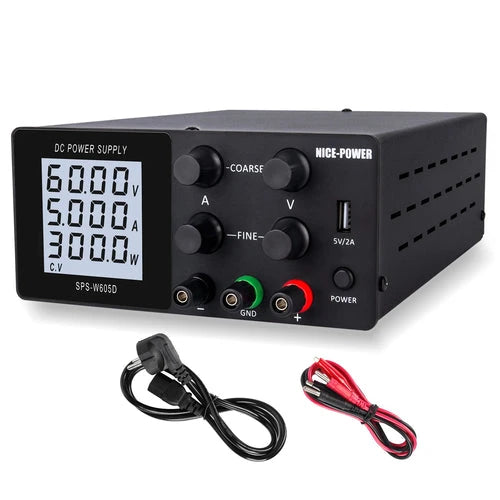 Digital USB DC Lab Power Supply, Regulated with LCD (DC 0-3A/5A/10A)
