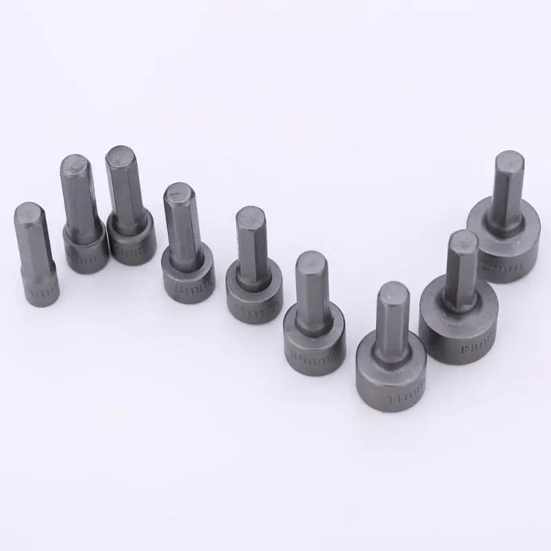 9 unids/set 5mm-13mm casquillos hexagonales boquillas juego de llaves para tuercas
