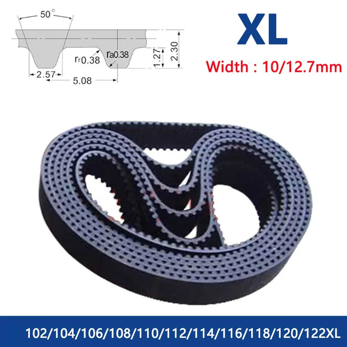 XL Timing Belt – 10mm & 12.7mm Width Rubber Closed Loop Synchronous Belt (159mm to 309mm)