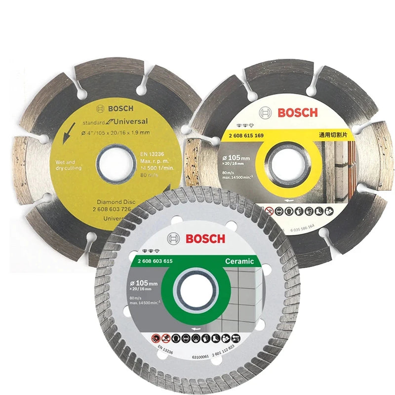 Bosch Diamond Cutting Disc 105mm – For Marble, Concrete, Brick, and Stone