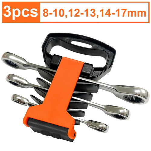 Double Box End Ratcheting Wrench set,Heavy Duty Cr-V Box Ratchet