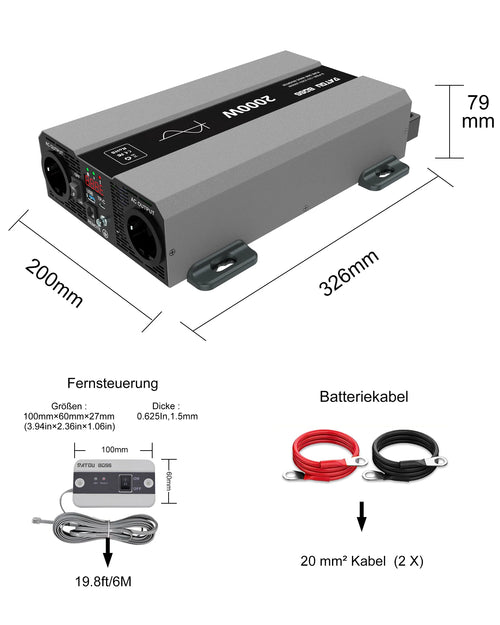 DATOUBOSS SAK-12V/24V 2000W DC/AC Inverter