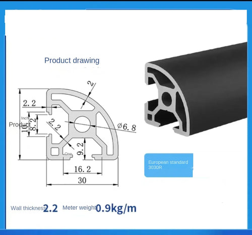 Black Modular Aluminum Profile System – Available in 20x20, 20x20N2, 20x20R, 20x40, 20x60, 30x30, 30x30N2