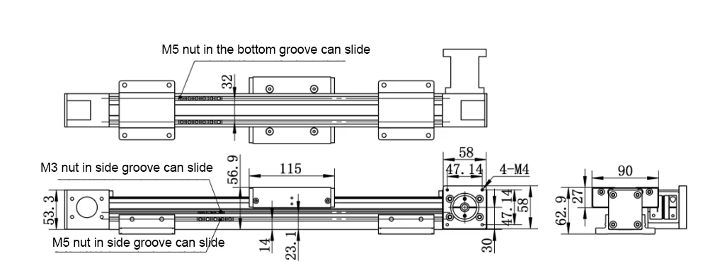 RXP45 XY Linear Motion System – High Precision Aluminum Alloy Guide with Synchronous Belt Drive