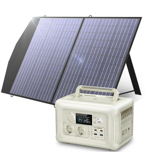 R600 600W Solar Generator Kit 299Wh – Portable Power Station with 100W Foldable Solar Panel