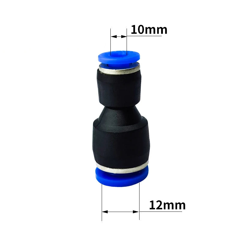 PG Series Pneumatic Reducing Straight Connector – Hose to Hose 4–16mm (50 - 100PCS)