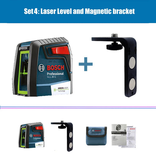 Bosch GLL30G Laser Level with High-Precision Green Light