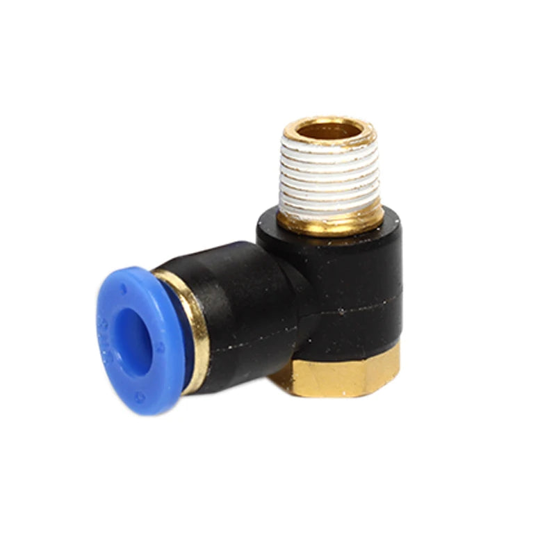 10PCS PH Pneumatic Elbow Fitting – 90° Male Thread Push-In Connector (4–12mm)