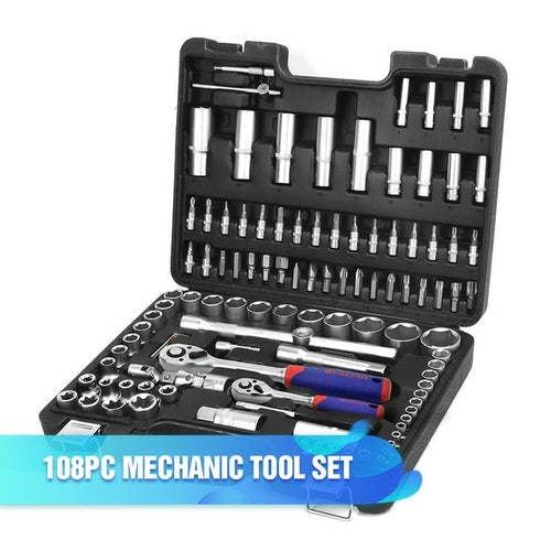 WORKPRO 108PC Tool Set for Car Repair Tools Mechanic Tool Set Matte