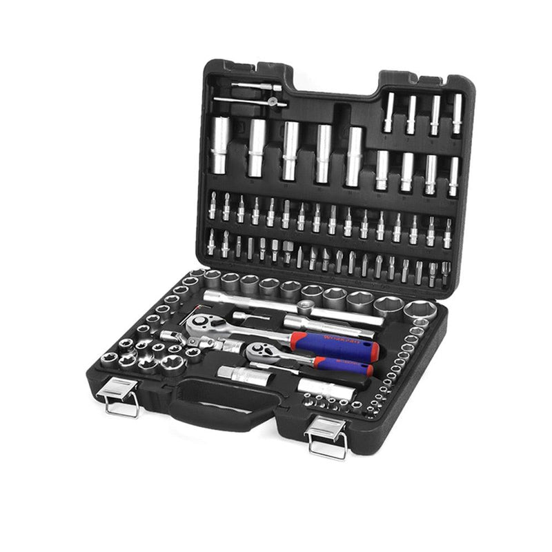 Juego de herramientas WORKPRO de 108 piezas para herramientas de reparación de automóviles, juego de herramientas mecánicas mate