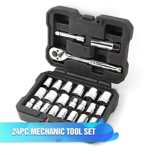 WORKPRO Tool Set Hand Tools for Car Repair Ratchet Spanner Wrench