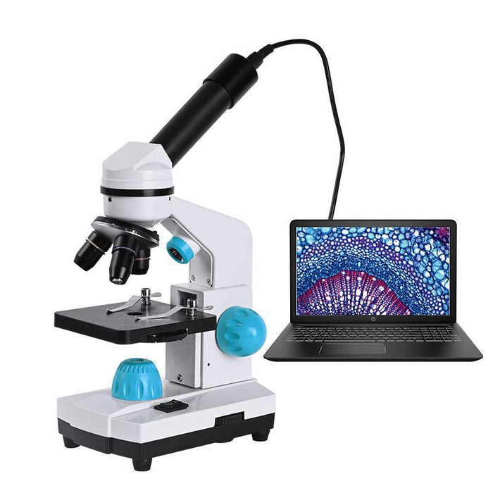 Microscopio biológico HD Zoom 2000x + accesorios de 13 piezas + electrónico